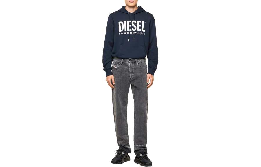 DIESEL Jeans Men's Gray Moderate Straight Fit Pants