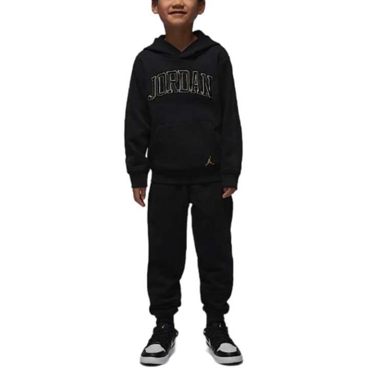 Jordan Jordan Casual Sportswear See Me Shine Fleece Lined Pullover Hooded Long Sleeved Comfortable Fashion Pants Black
