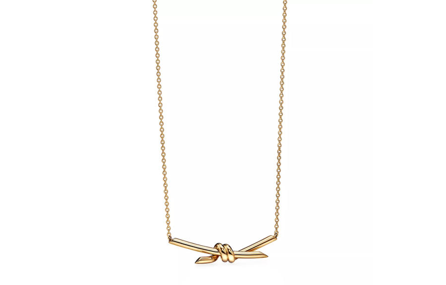 TIFFANY & CO. Knot 18K Gold Necklaces Women's Gold