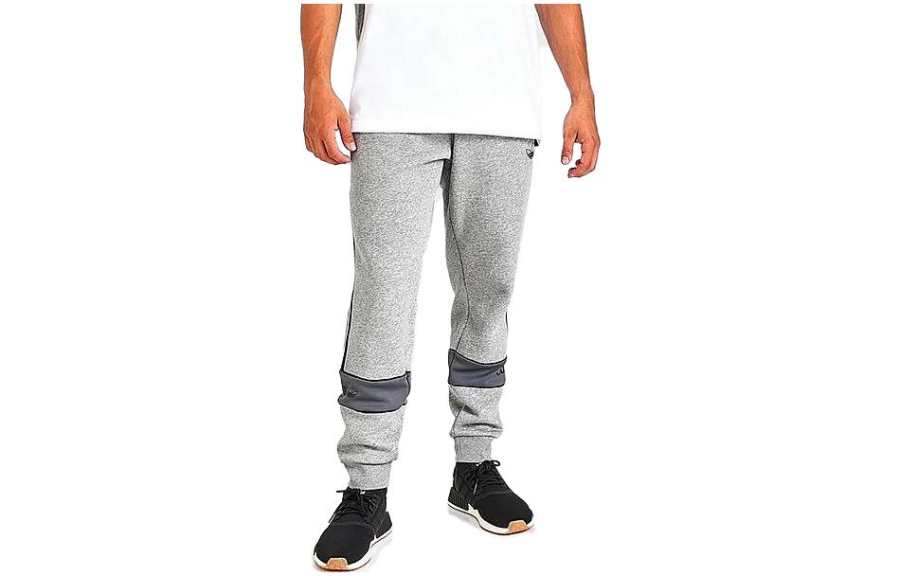Adidas Adidas Knitted Sweatpants Men's Gray Moderate Cuffed Pants