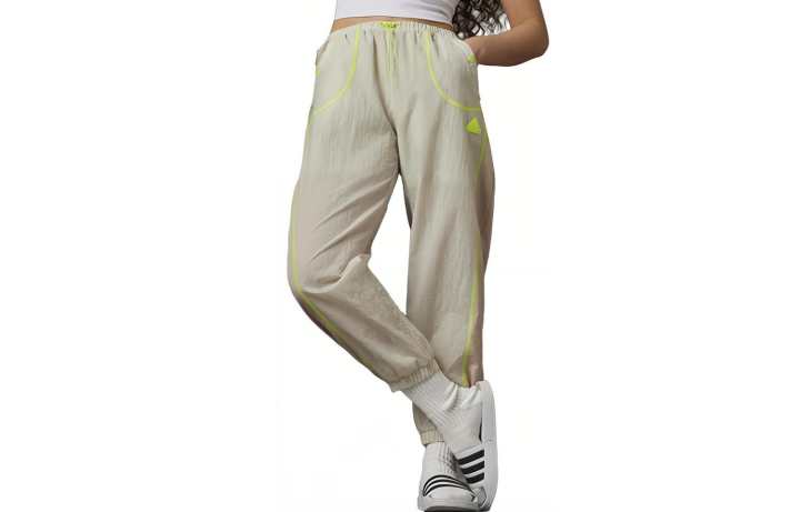 Adidas Adidas Knitted Sweatpants Women's Beige Moderate Cuffed Pants