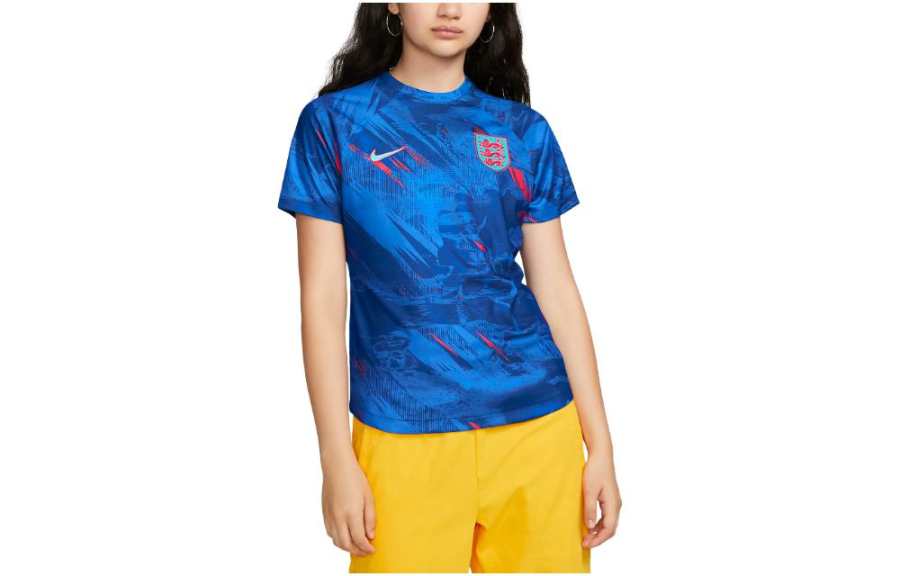 Nike Nike England National Team Soccer Jerseys Women's Blue Void Crew Neck Moderate