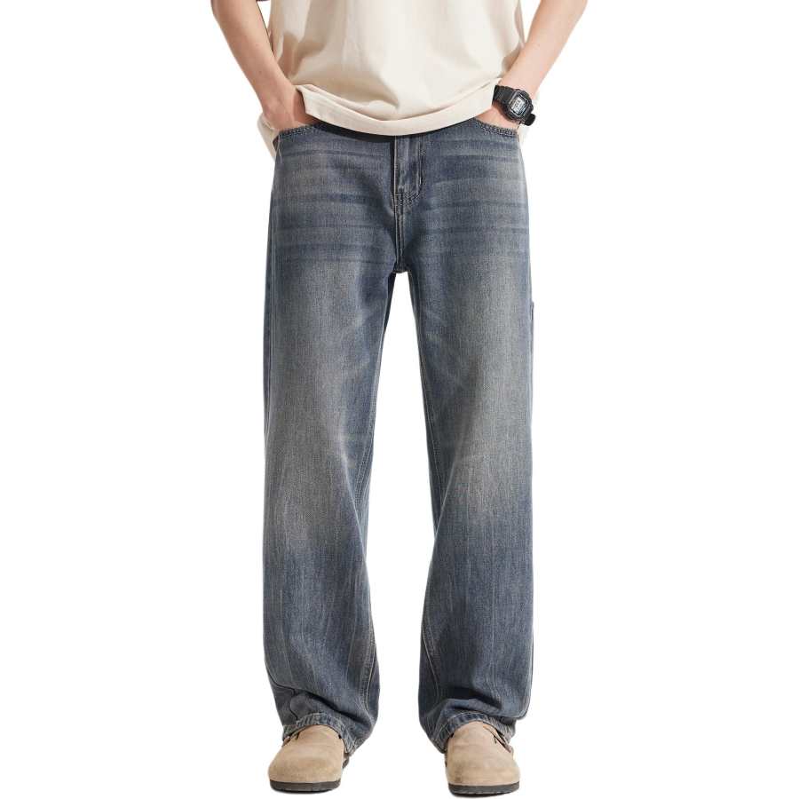 Jeep Jeans Unisex Blue Thin Straight Fit Pants