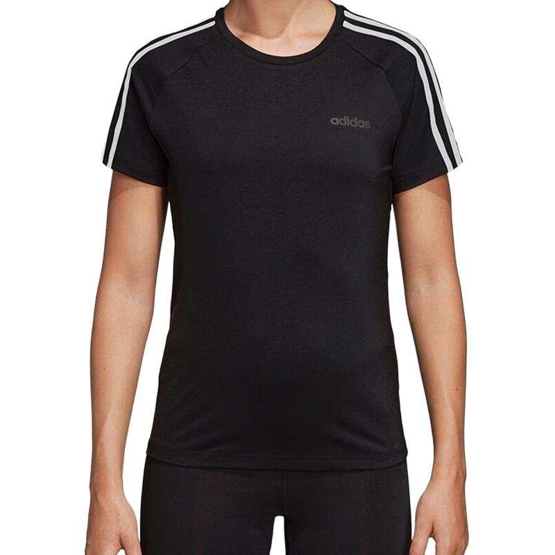 Adidas Adidas T Shirts Women's Black Crew Neck Moderate Straight Fit