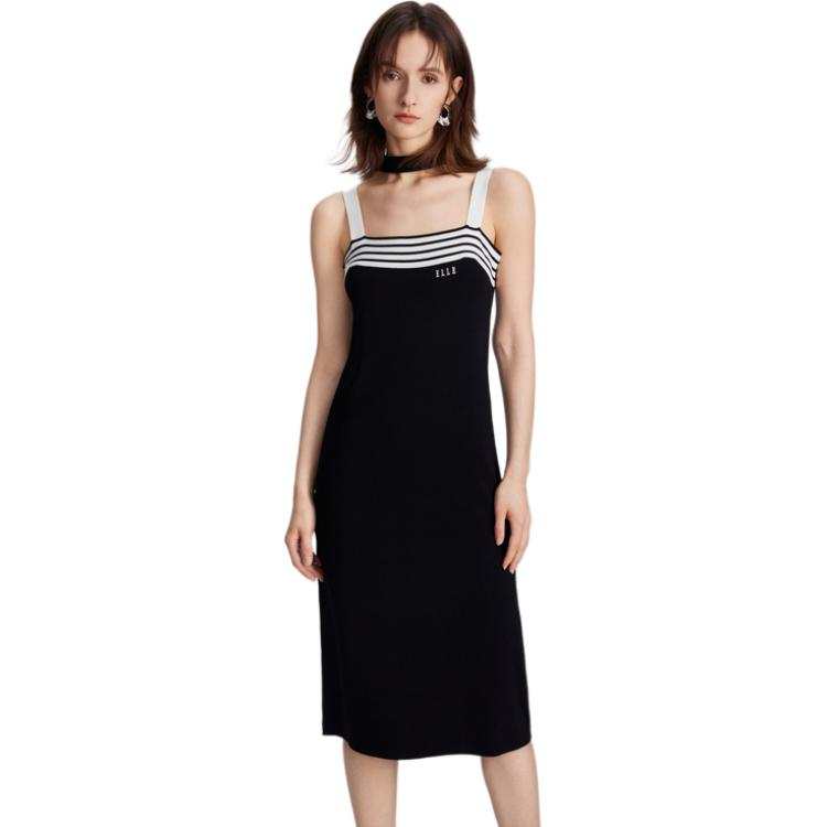 ELLE Slip Dress Summer Women's Black