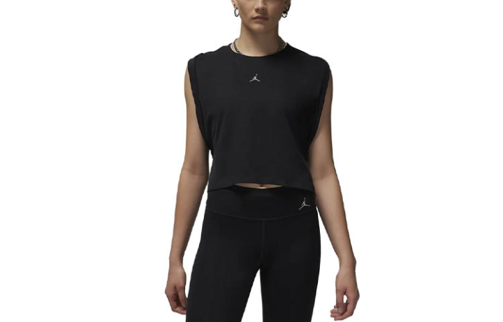 Jordan Jordan ESSENTIALS Tank Tops Women's Black Crew Neck Moderate Straight Fit