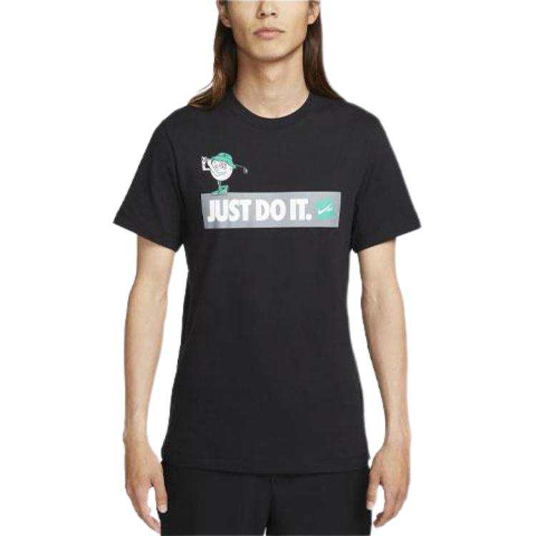 Nike Nike T Shirts Men's Black Crew Neck Moderate Straight Fit