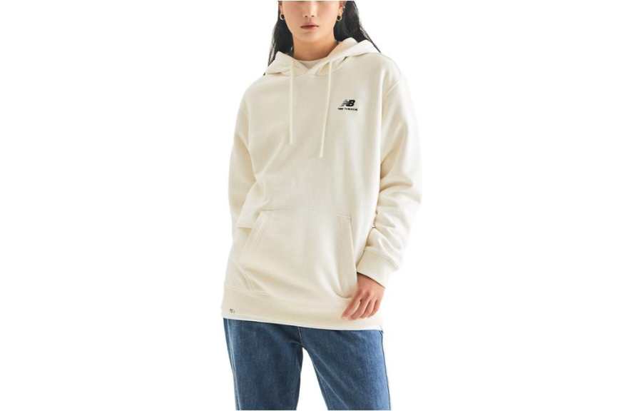 New Balance New Balance Sweatshirts Women's Ecru Hooded Moderate Regular