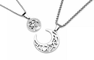 XXOFF Titanium Steel Necklaces Unisex Silver White