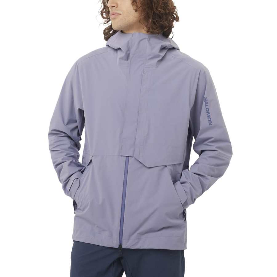 SALOMON OUTERPATH Mountaineering Clothing Men's Blue Purple