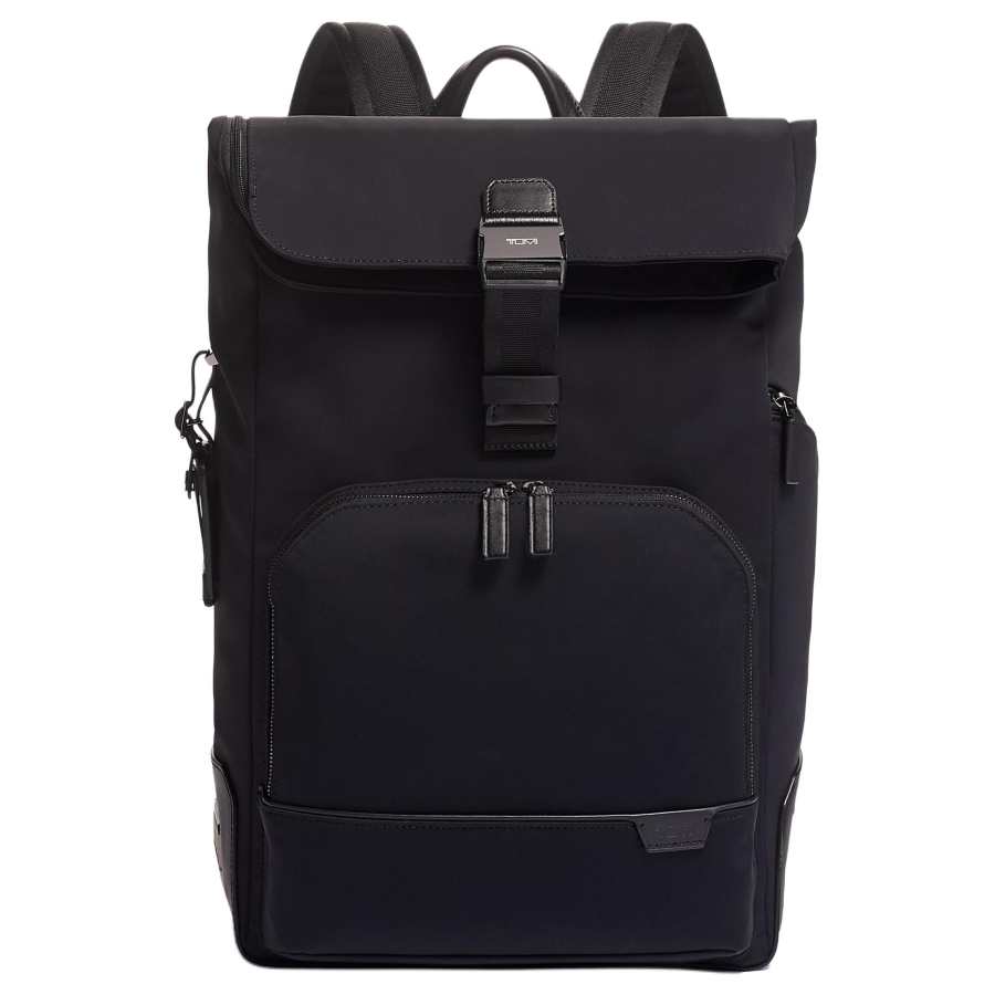 TUMI TUMI Fabric With Leather Backpack Men's Black