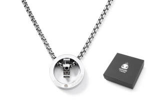 GENANX Titanium Steel Necklaces Unisex Silver White