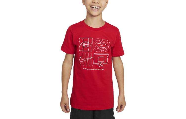 Nike Nike T Shirt Sportswear Culture Of Basketball University Red Kids'