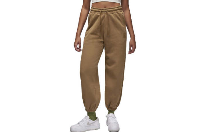 Jordan Jordan Knitted Sweatpants Women's Brown Moderate Cuffed Pants