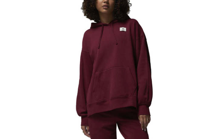 Jordan Jordan Sweatshirts Women's Burgundy Hooded Moderate Regular