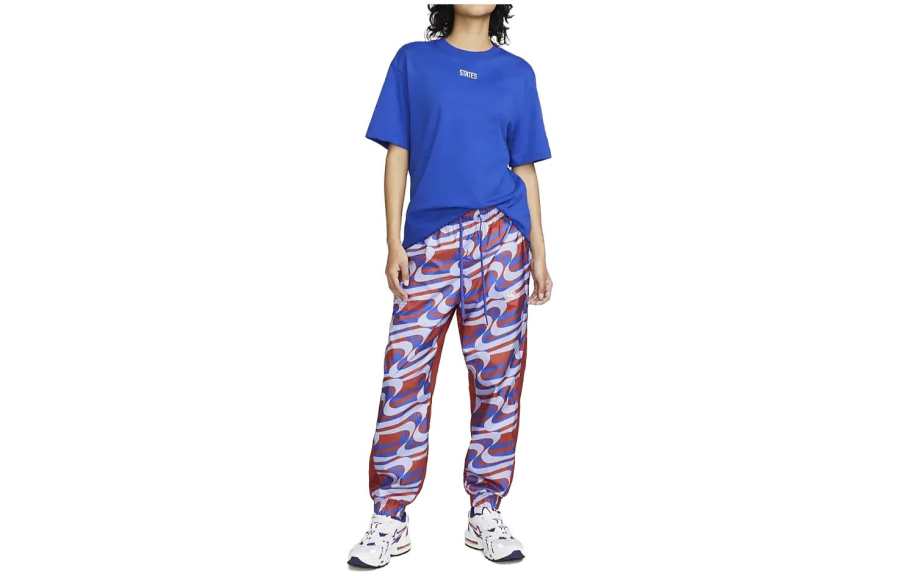 Nike Nike T Shirts Women's Blue Crew Neck Moderate Straight Fit
