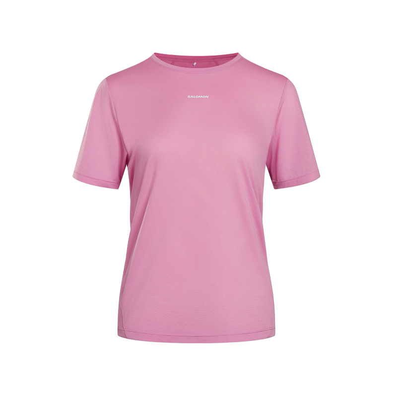 SALOMON T Shirts Women's Cyclamen Powder Crew Neck Moderate