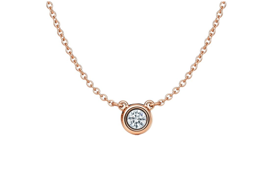 TIFFANY & CO. 18K Rose Gold Karat Gold, Diamond Necklaces Women's