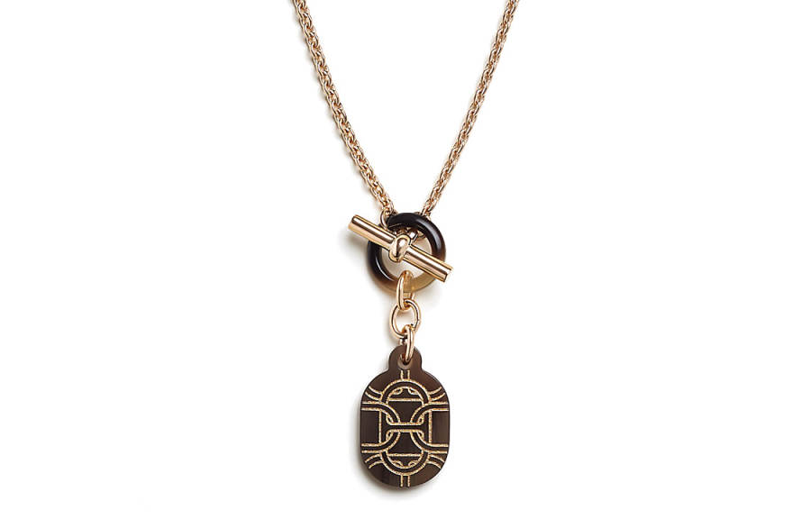 HERMES Chaine D'Ancre Gold Plated Necklaces Women's
