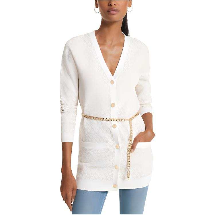 MICHAEL KORS Knitwear Women's V Neck Moderate Cardigan