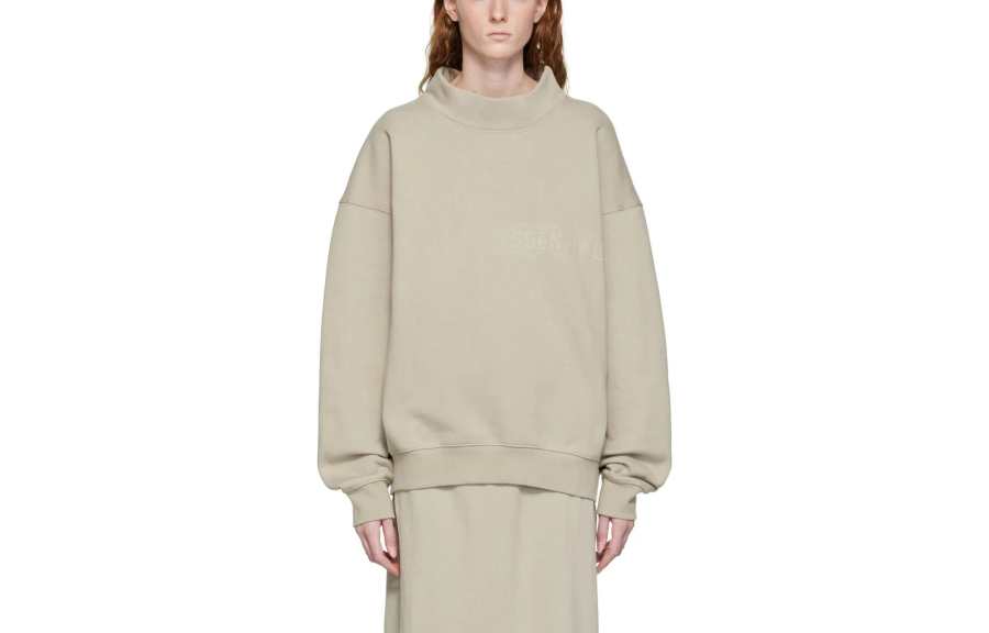Fear Of God Essentials Sweatshirts Women's Smoke Gray Half Turtleneck Moderate