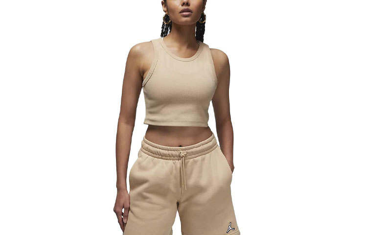 Jordan Jordan Tank Tops Women's Khaki Straight Fit