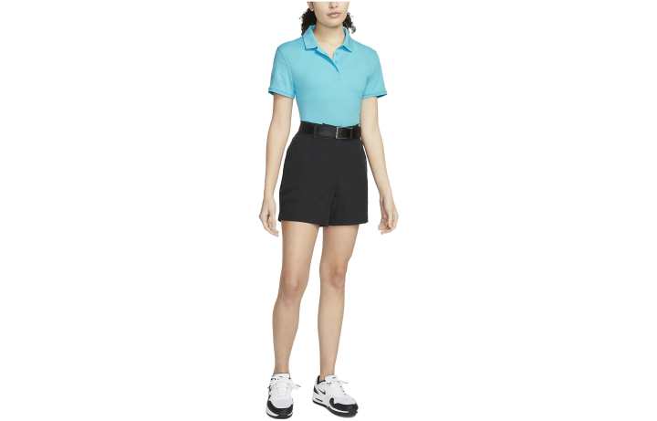 Nike Nike Polo Shirts Women's Sea Blue Crew Neck Moderate Straight Fit