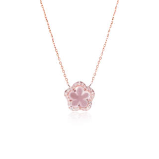 ONEKISS Pink Crystal Necklaces Women's