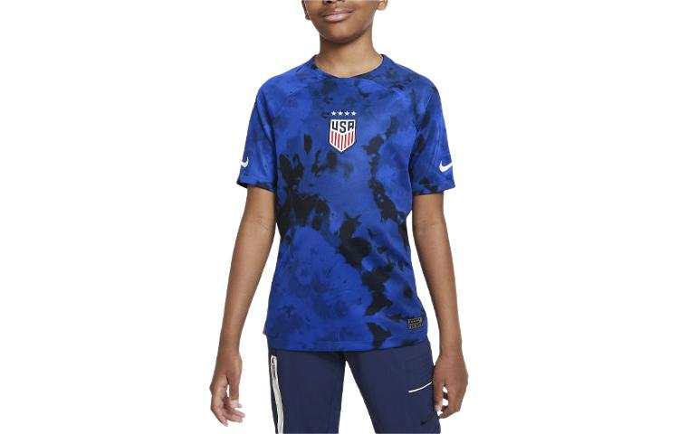 Nike Nike United States Soccer Olympic Collection T Shirt USWNT 2022/23 Stadium Away Blue Kids'