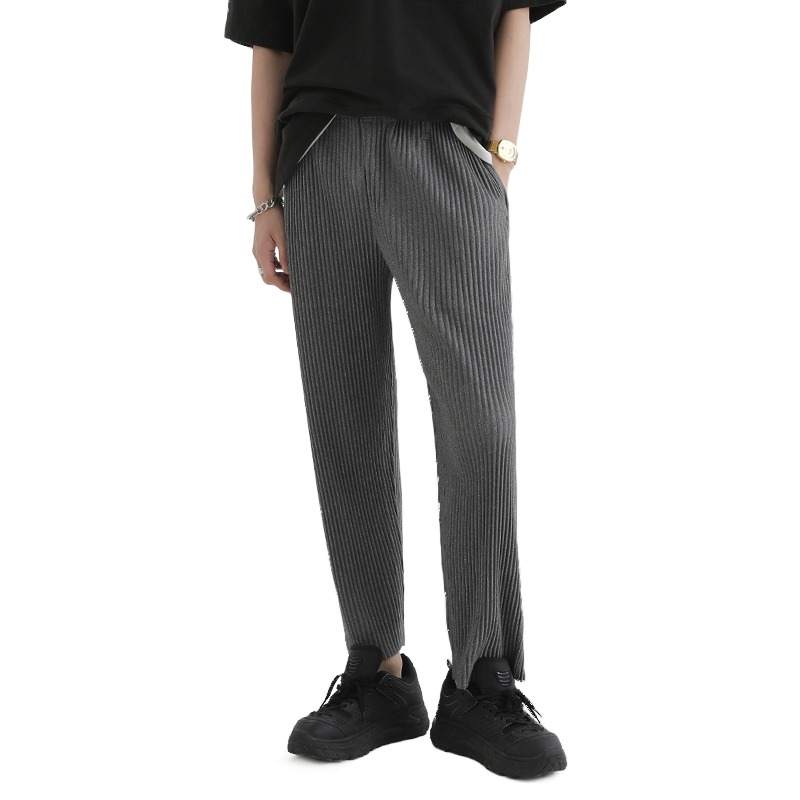 KUYIOU Casual Pants Men's Moderate Straight Fit Pants