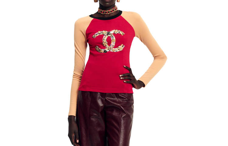 CHANEL Knitwear Women's Multicolor Crew Neck Moderate Other