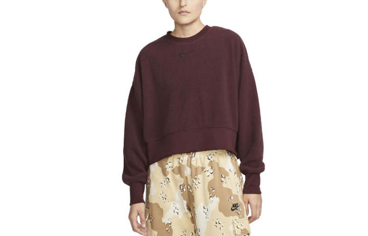 Nike Nike Sweatshirts Women's Brown Crew Neck Moderate Regular