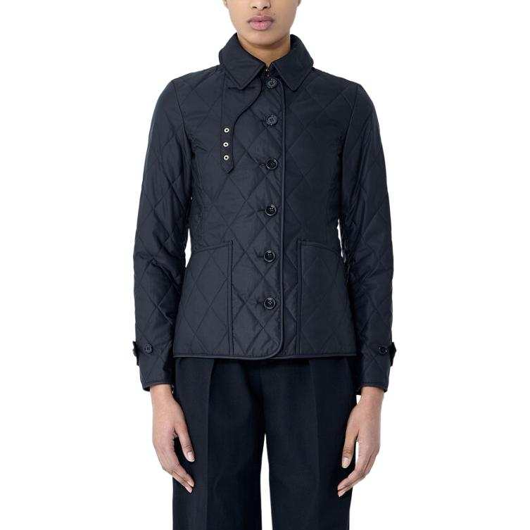 Burberry Burberry Long Sleeved Quilted Buttoned Jacket