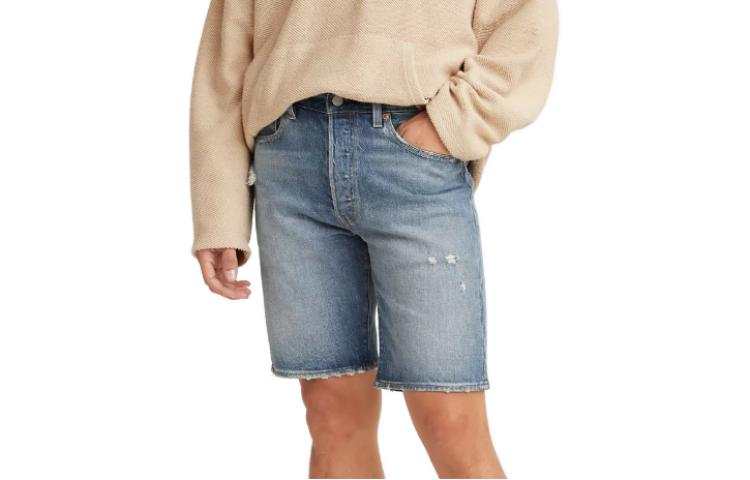 Levis Levis Denim Shorts Men's Gray Blue Moderate