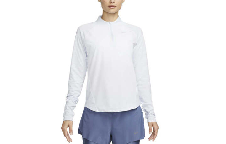 Nike Nike T Shirts Women's Light Blue Half Turtleneck Moderate Straight Fit