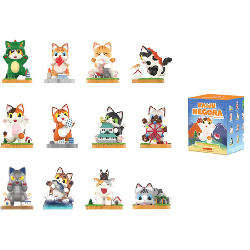 POP MART KONATSU Catzilla's Playful Everyday Collection Mystery Boxes Single Mystery Box/Whole Box 12 Pcs