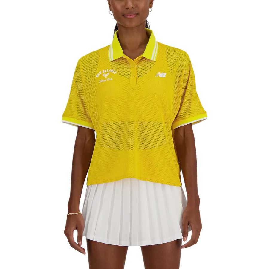 New Balance New Balance Mesh Tournament Polo Shirt Women's Ginger Lemon