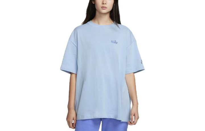 Nike Nike Drop Shoulder Sleeve T Shirt Women's Sky Blue