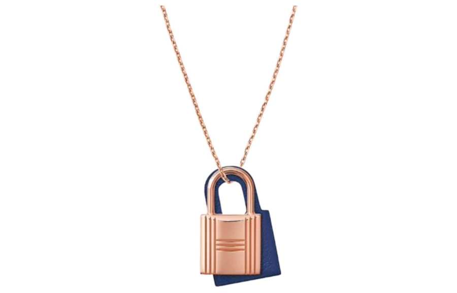HERMES O'Kelly Alloy/Silver Plated/Gold Plated, Leather Necklaces Women's