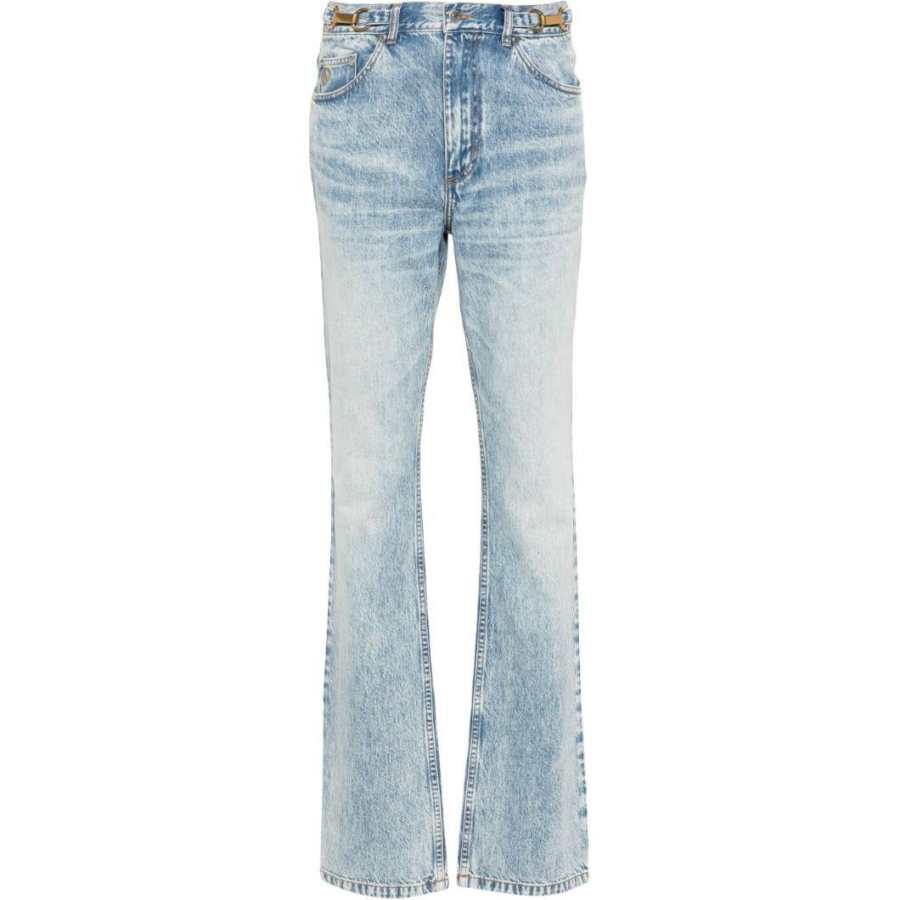 Stella McCartney Clasp Embellished Mid Rise Tapered Jeans