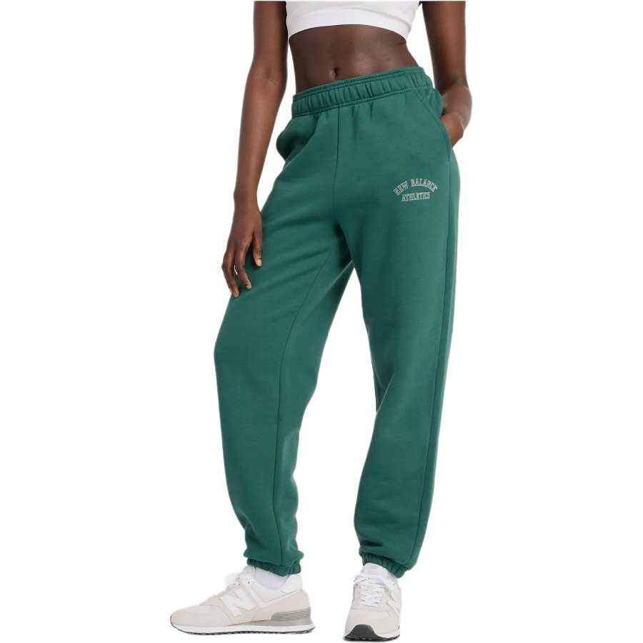New Balance New Balance Graphic Fleece Jogger Knitted Sweatpants Women's Night's Watch Green