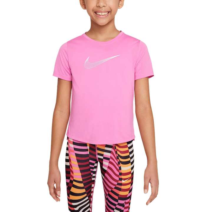Nike Nike Dri Fit One T Shirt Naughty Pink White Children Aged 3 7 Years Old