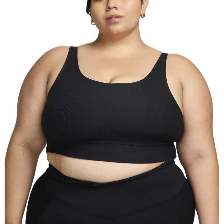 Nike Nike Zenvy Rib Women's Light-Support Non-Padded Longline Sports Bra Plus Size