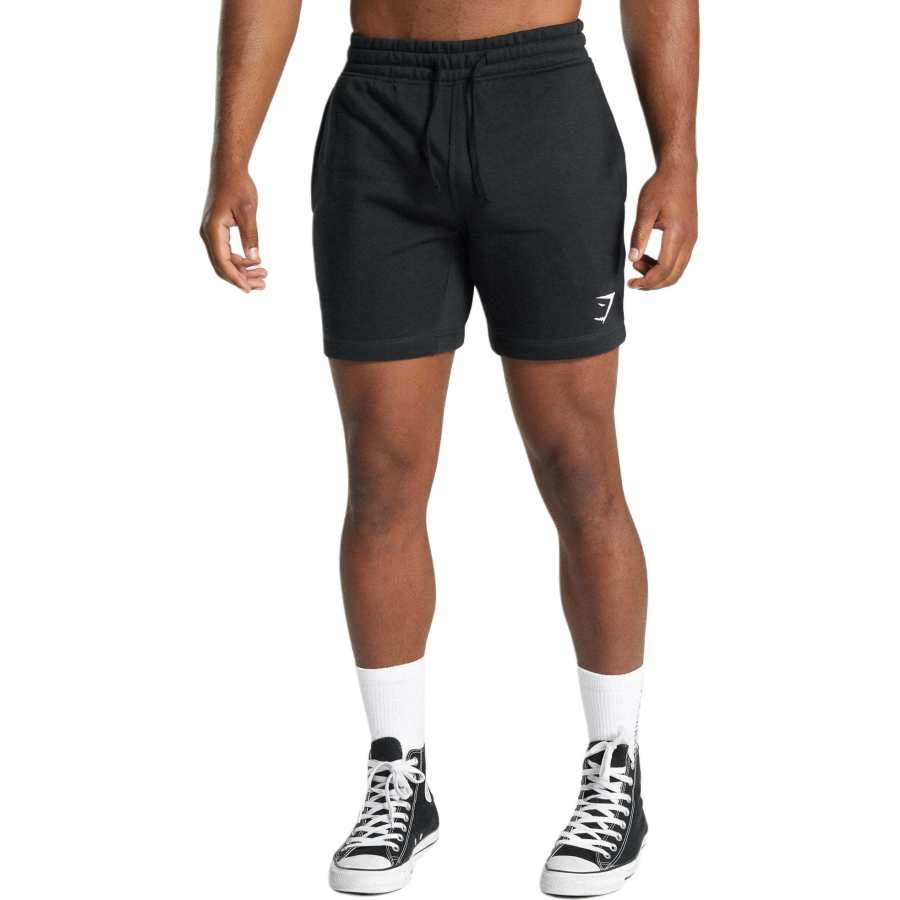 GYMSHARK CREST SHORTS Casual Shorts Men's Black