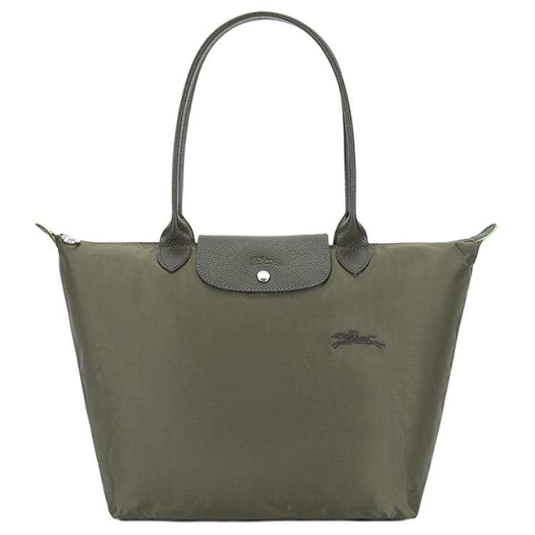 LONGCHAMP Le Pliage Green Eco Friendly Canvas Dumpling Bag, Tote Bag, Shopping Bag, Handbag, Shoulder Bag Large Women's