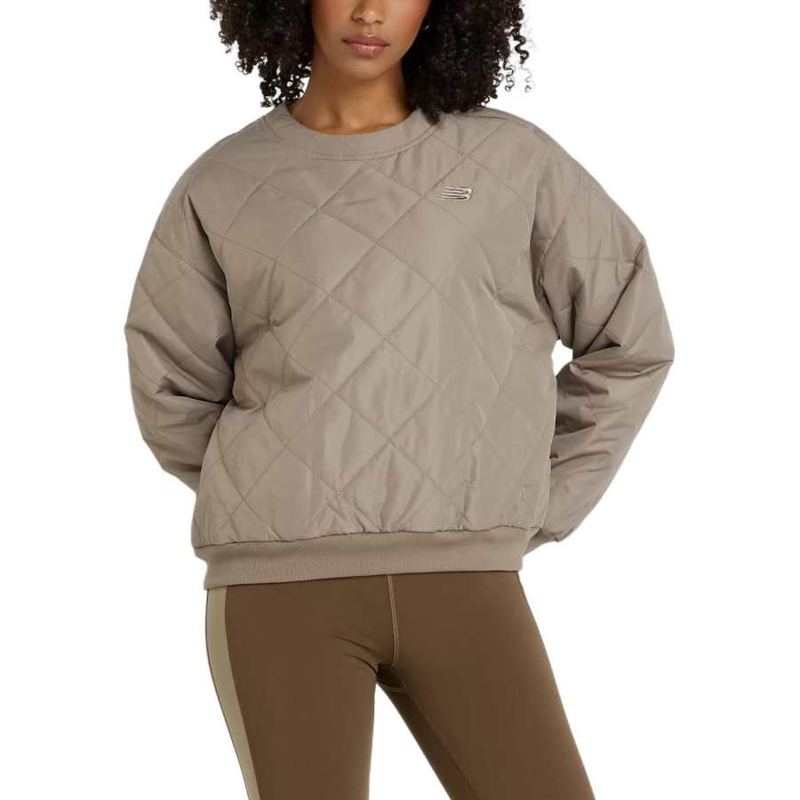 New Balance New Balance Quilted Woven Sweatshirt Women's Brown
