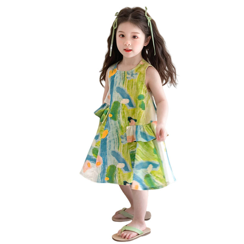 Lanza Dress Green Children Aged 3 7 Years Old