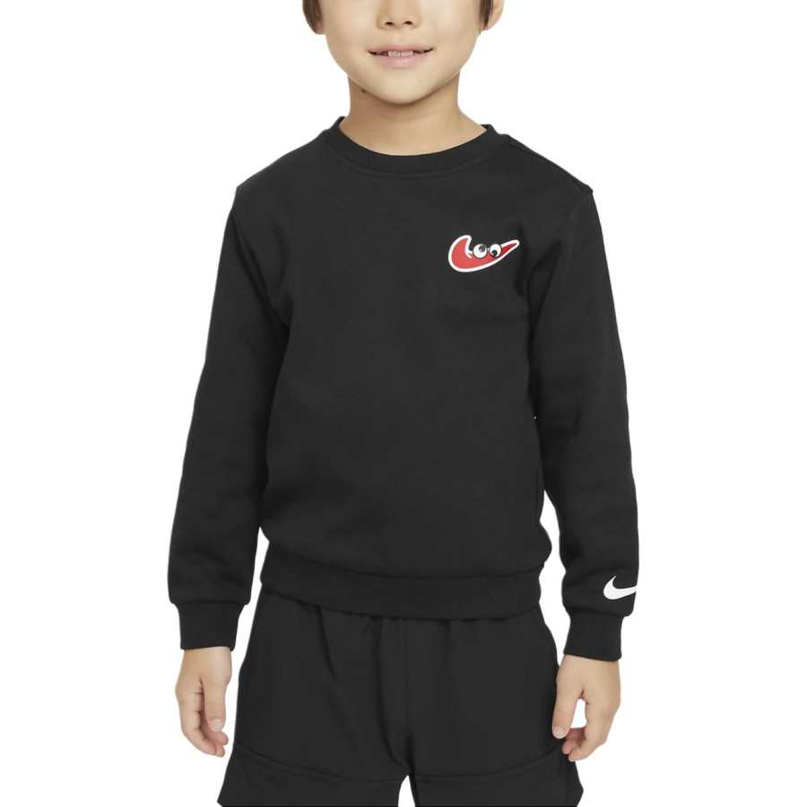 Nike Nike Sweatshirt Sportswear Have A Nike Day Casual Fleece Lined Crew Neck Black Children Aged 3 7 Years Old