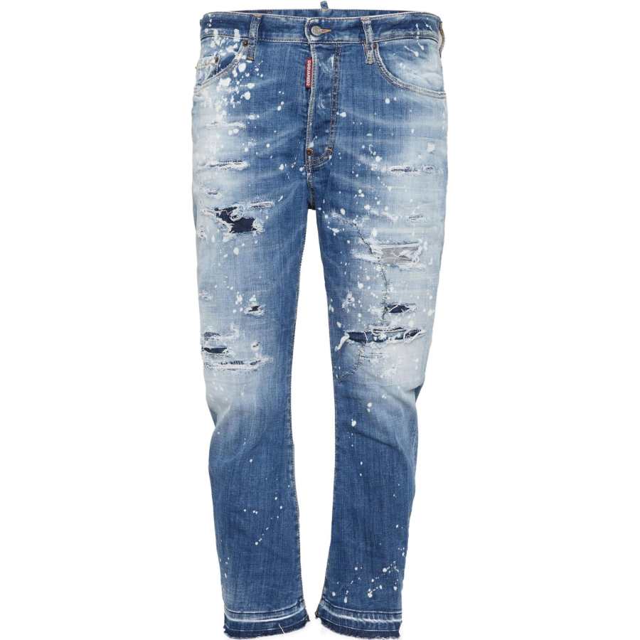 DSQUARED 2 DSQUARED 2 Logo Patch Distressed Jeans