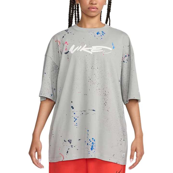 Nike Nike Sportswear Drop Shoulder Sleeve T Shirt Women's Base Tone Gray